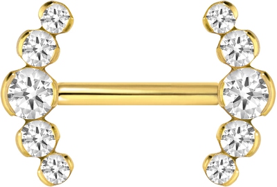 PIERCINGLINE Barbell Chirurgenstahl - Diamantoptik Piercing Stab